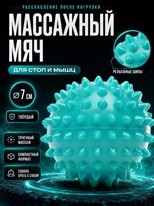 Массажный мяч для МФР, проминания стопы, йоги и фитнеса - 