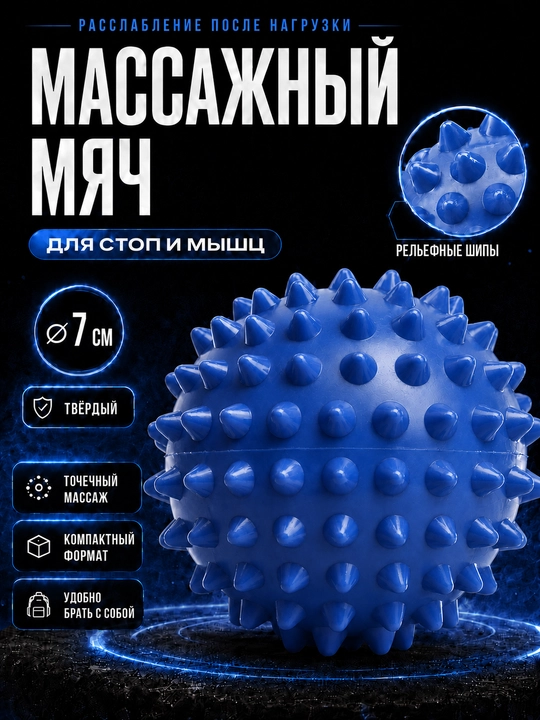 Массажный мяч для МФР, проминания стопы, йоги и фитнеса - 