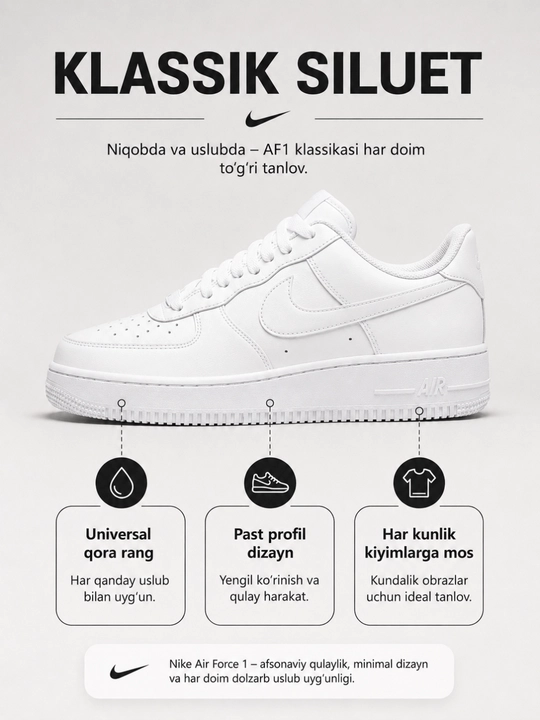 NIKE bahor va yoz uchun erkaklar  krossovkalari, o'lcham 40-44