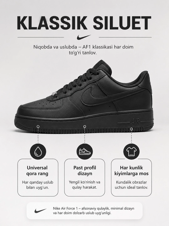 NIKE bahor va yoz uchun erkaklar  krossovkalari, o'lcham 40-44