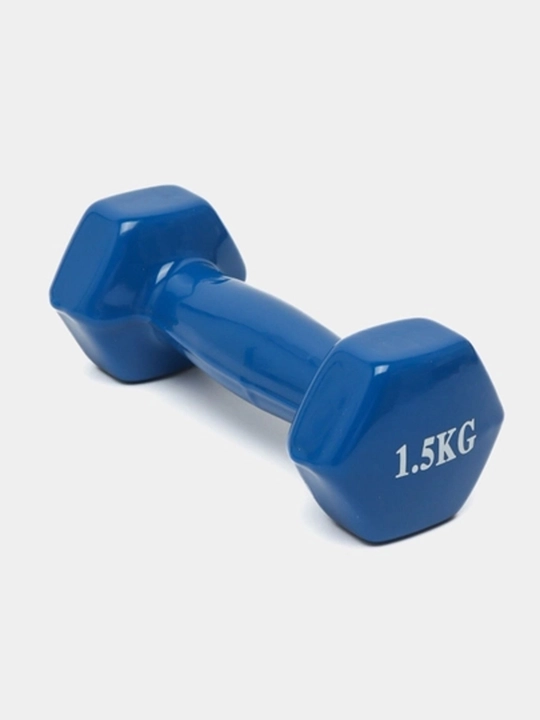 Ganteli, vinilli, 1- 1,5- 2-kg, turli ranglarda, fitnes - 