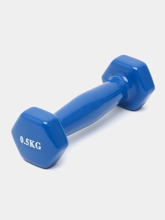Ganteli, vinilli, 1- 1,5- 2-kg, turli ranglarda, fitnes