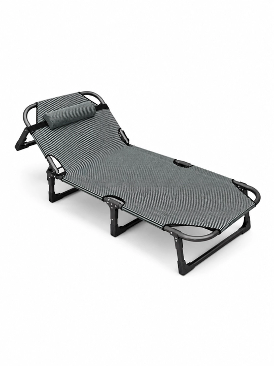Kreslo-karavot raskladushka, matras bilan, 6 holatli suyanchiq, 180×60×33 sm - 