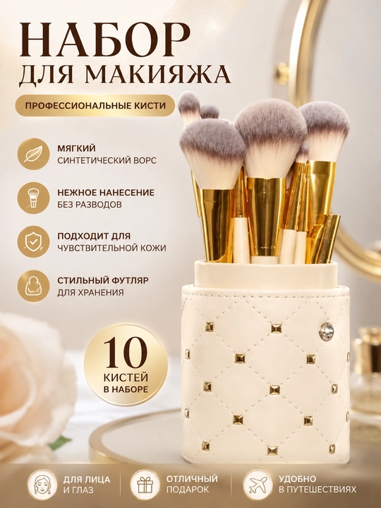 Набор кистей для макияжа, кисточки для лица, кисточка для бровей и румян