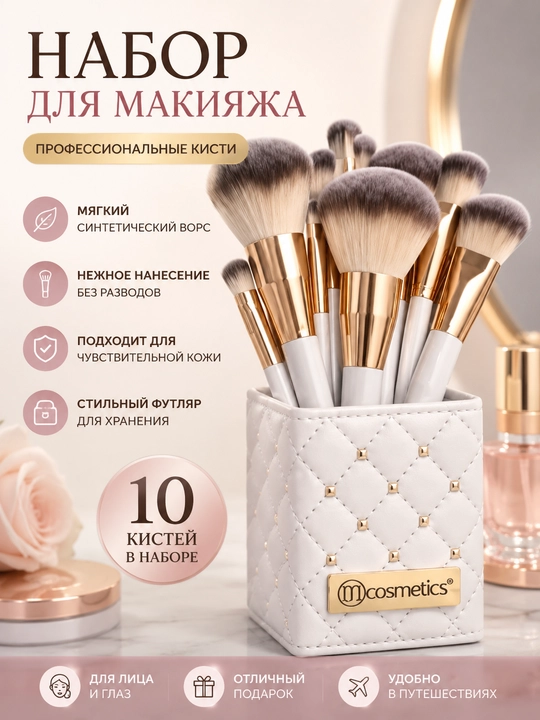 Набор кистей для макияжа, кисточки для лица, кисточка для бровей и румян