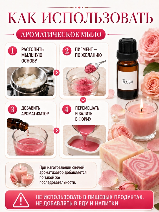 Sham va sovun uchun xushbo‘y hid, aromatizator, atirlar