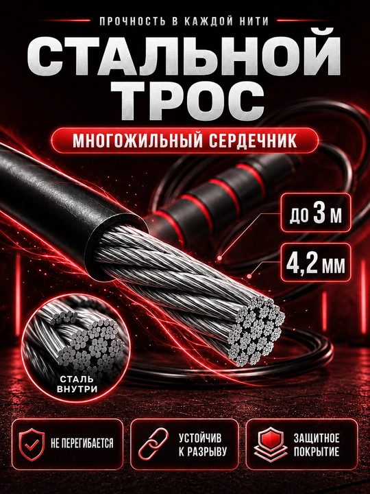 Metall arqon va podshipnikli arqon, sozlanishi uzunlik