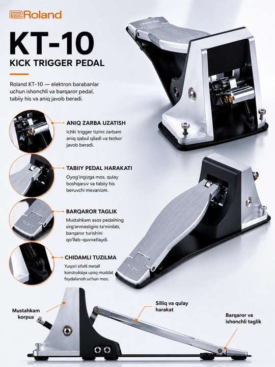 Roland KT-10 Kick Trigger Pedal. Baraban uchun pedal