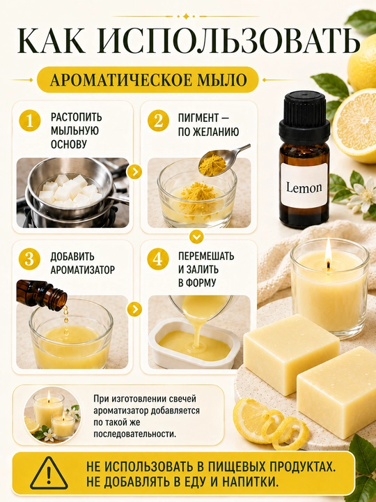 Sham va sovun uchun xushbo‘y hid, aromatizator, atirlar