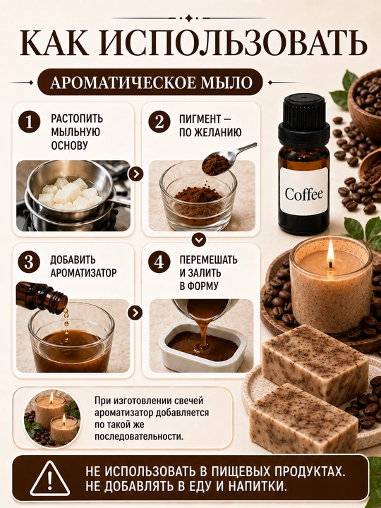 Sham va sovun uchun xushbo‘y hid, aromatizator, atirlar