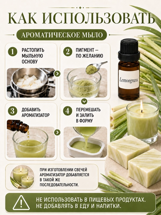Sham va sovun uchun xushbo‘y hid, aromatizator, atirlar