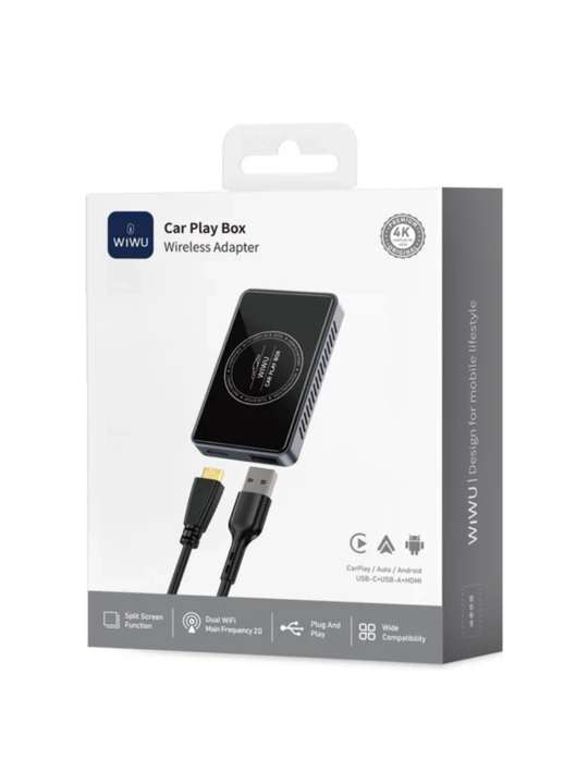 WIWU WI-CP004 CarPlay AI Box Android Auto HDMI 4K Wireless Адаптер