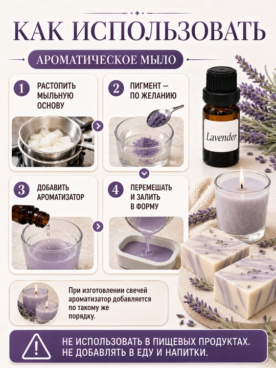 Sham va sovun uchun xushbo‘y hid, aromatizator, atirlar