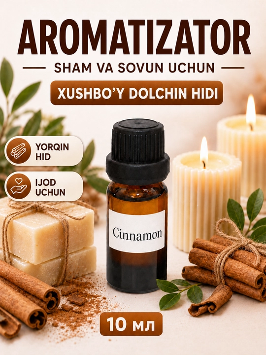 Sham va sovun uchun xushbo‘y hid, aromatizator, atirlar