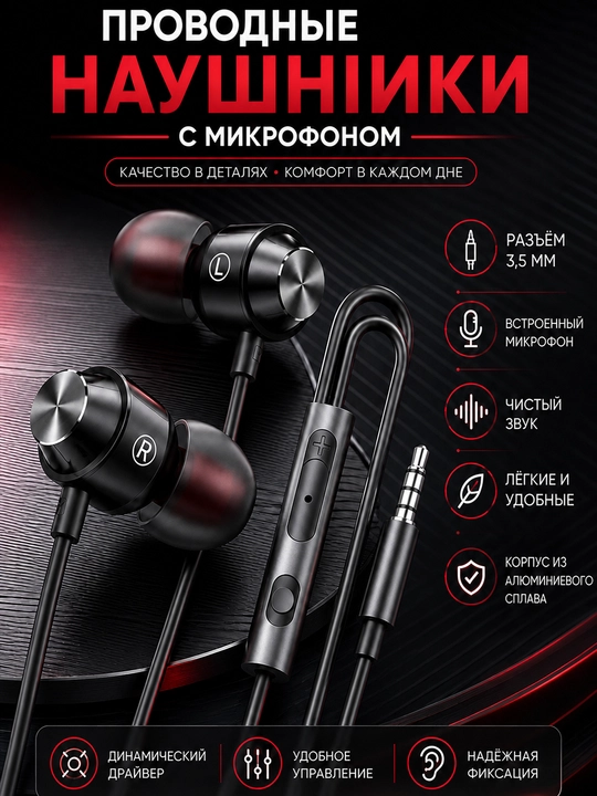 3.5mm, Type-C metall simli quloqchin, kuchli bass, telefon va kompyuter uchun, magnitli