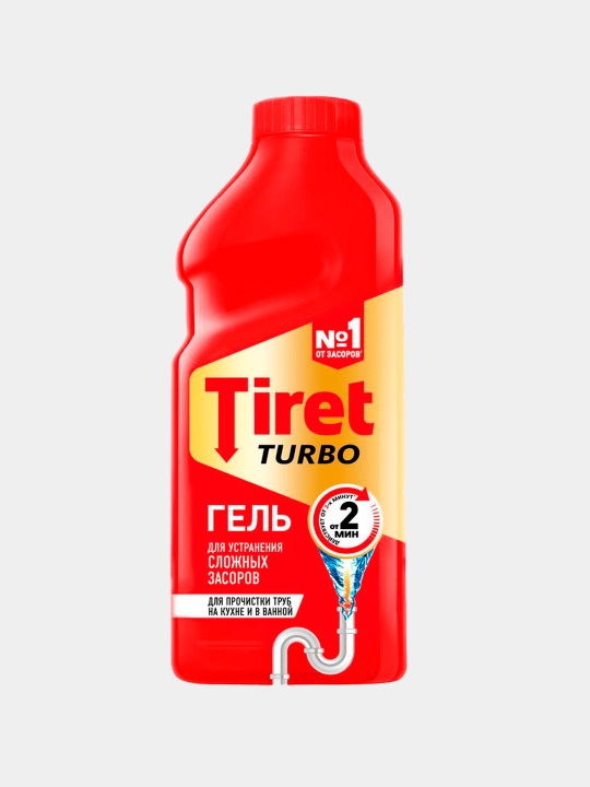 Гель для удаления засоров в трубах Tiret Turbo, 500 мл