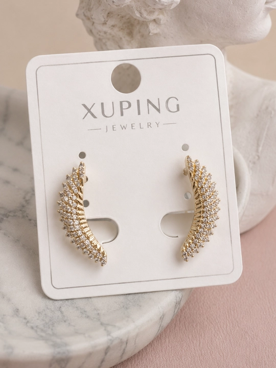 Золотого цвета серьги для женщин, бижутерия, Xuping