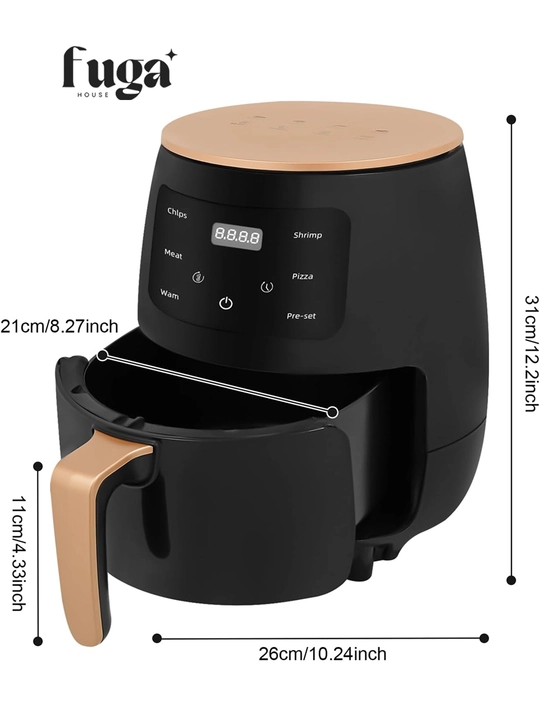 Aerogrill GIPFEL GF-9002 8litr, raqamli boshqaruv, 3500Vt, yopishmaydigan qatlamli