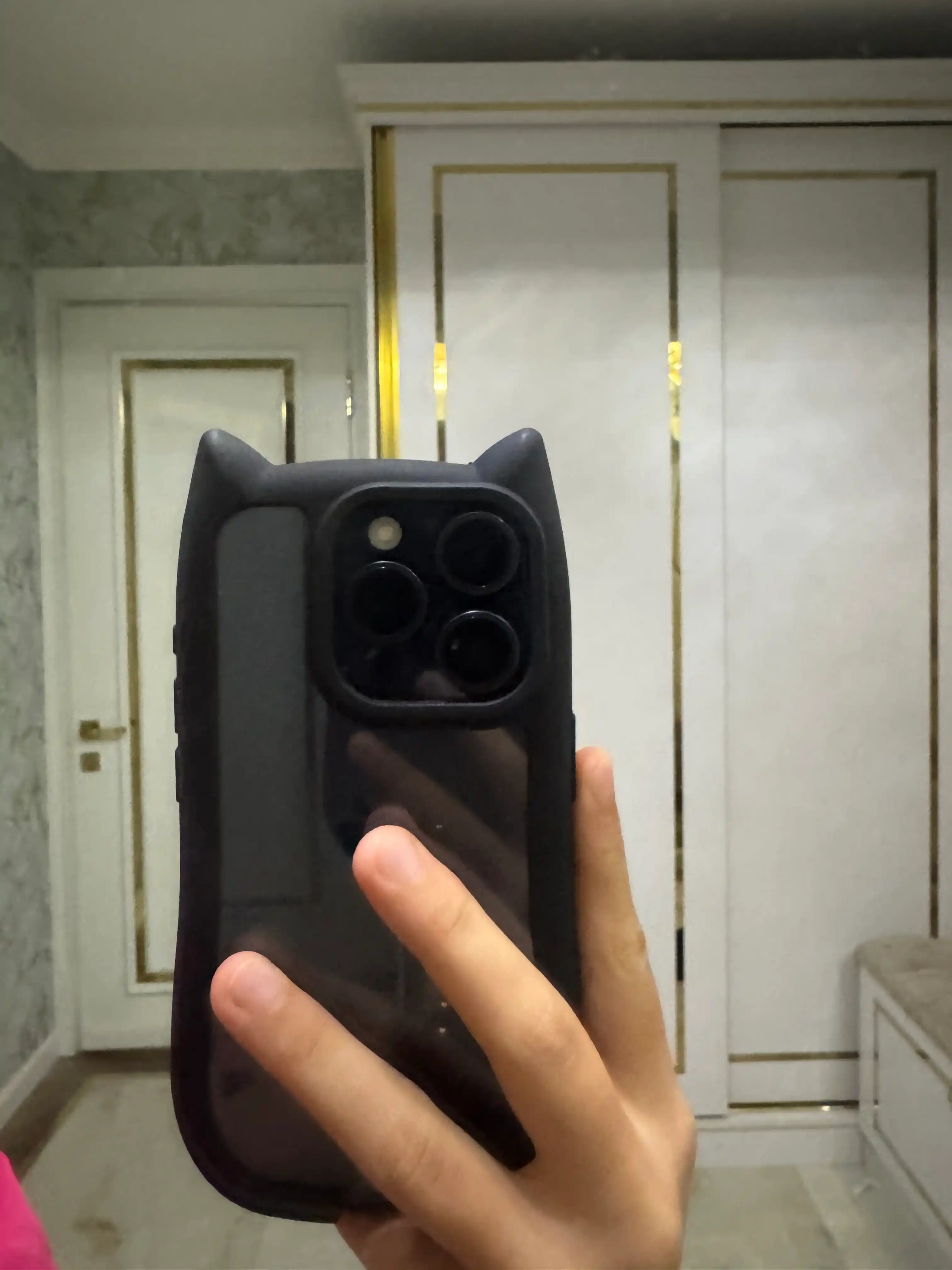 Прозрачный 3D чехол с кошачьими ушками для IPhone X,XR,XS,11,12,13,14,15,16,17/18 Pro Max