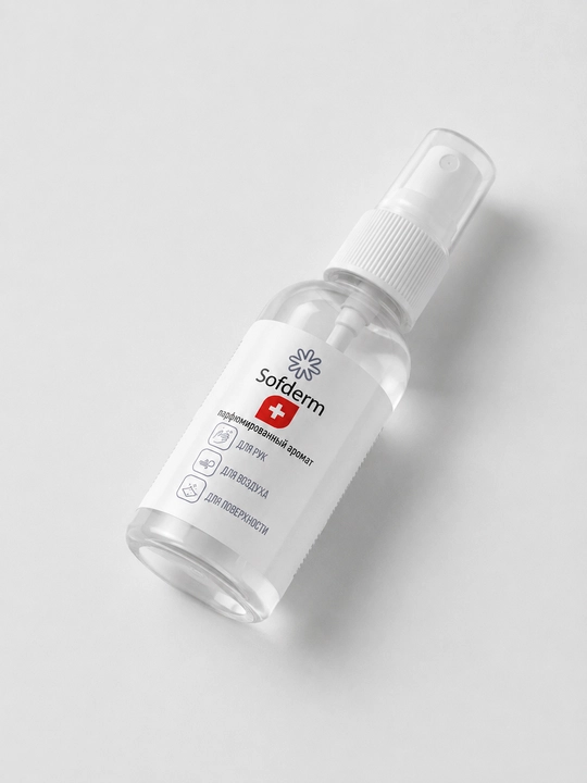 Sofderm antiseptik parfyumeriya spreyi qoʻl, havo va yuzalar uchun 50 ml