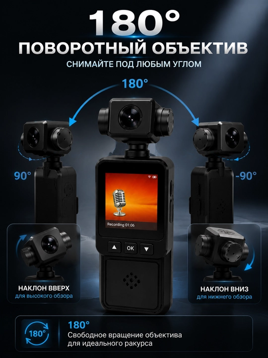 WiFi камера DV01 — компактное устройство для фото, видео и аудиозаписи