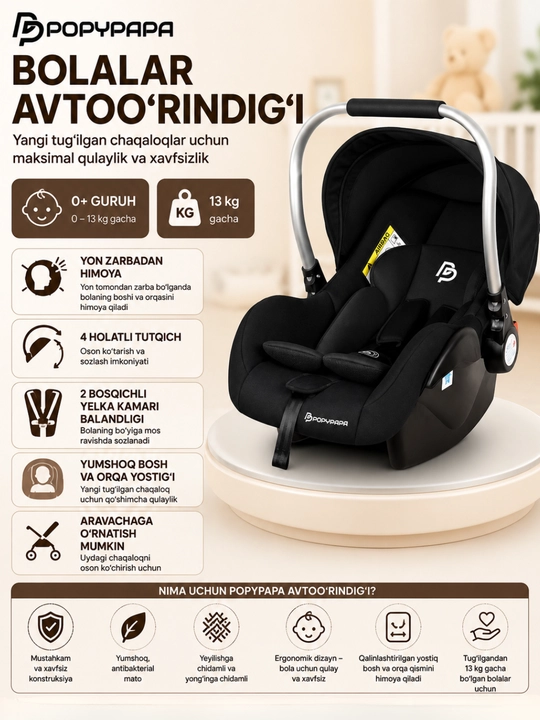 Bolalar avtomobil o‘rindig‘i - 