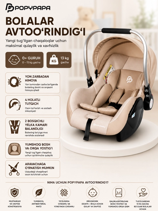 Bolalar avtomobil o‘rindig‘i - 