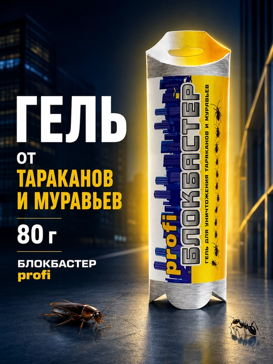 Блокбастер Profi гель от тараканов и муравьев 80 г - 
