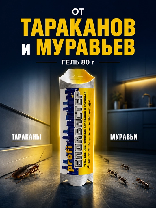 Blockbuster Profi suvarak va chumolilarga qarshi gel 80 g