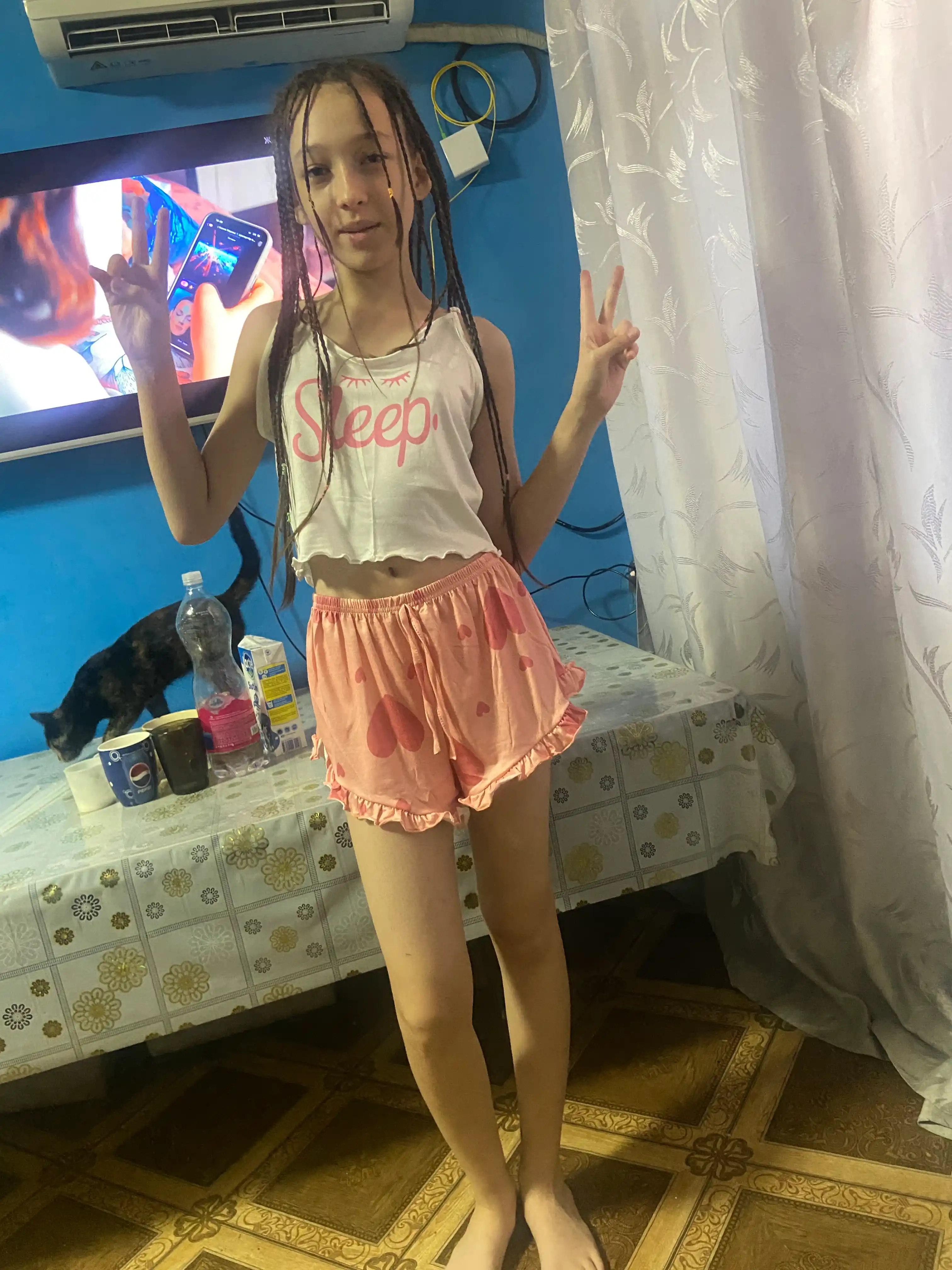 Pijamaayollar uchun, yumshoq pijama to‘plami, 4 qismli mayka, top, shortik va shim