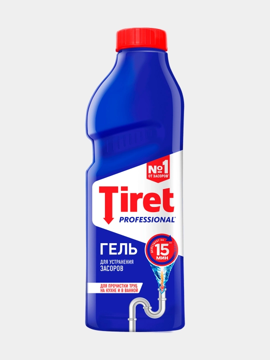 Quvurlardagi tiqilib qolishni bartaraf etish uchun gel Tiret Professional, 1 litr - 