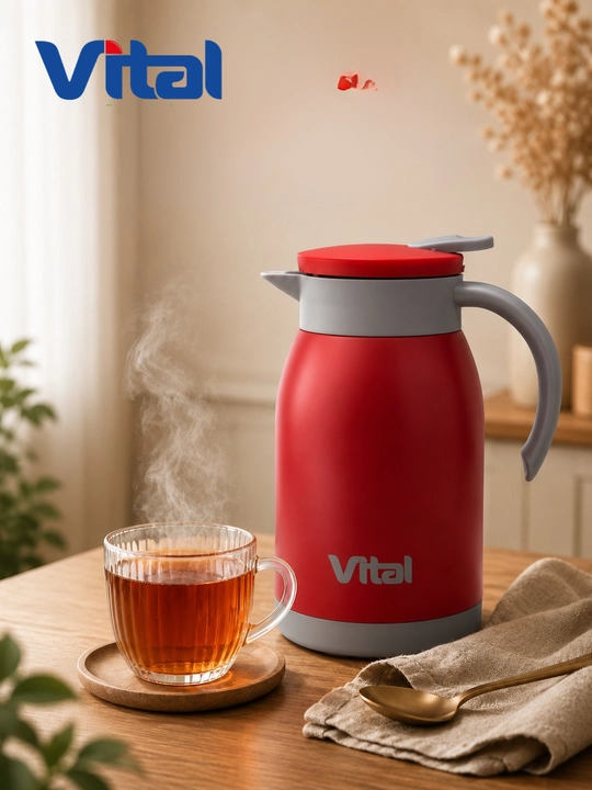 Zanglamaydigan po‘latdan yasalgan VITAL termos-choynagi, hajmi 900 ml