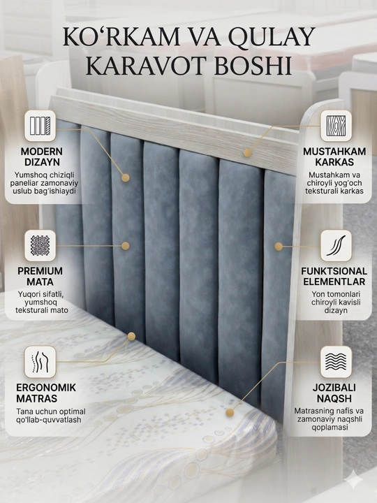 1 kishilik karavot 90x200, sandiqli, ko‘tariluvchi, yumshoq boshli