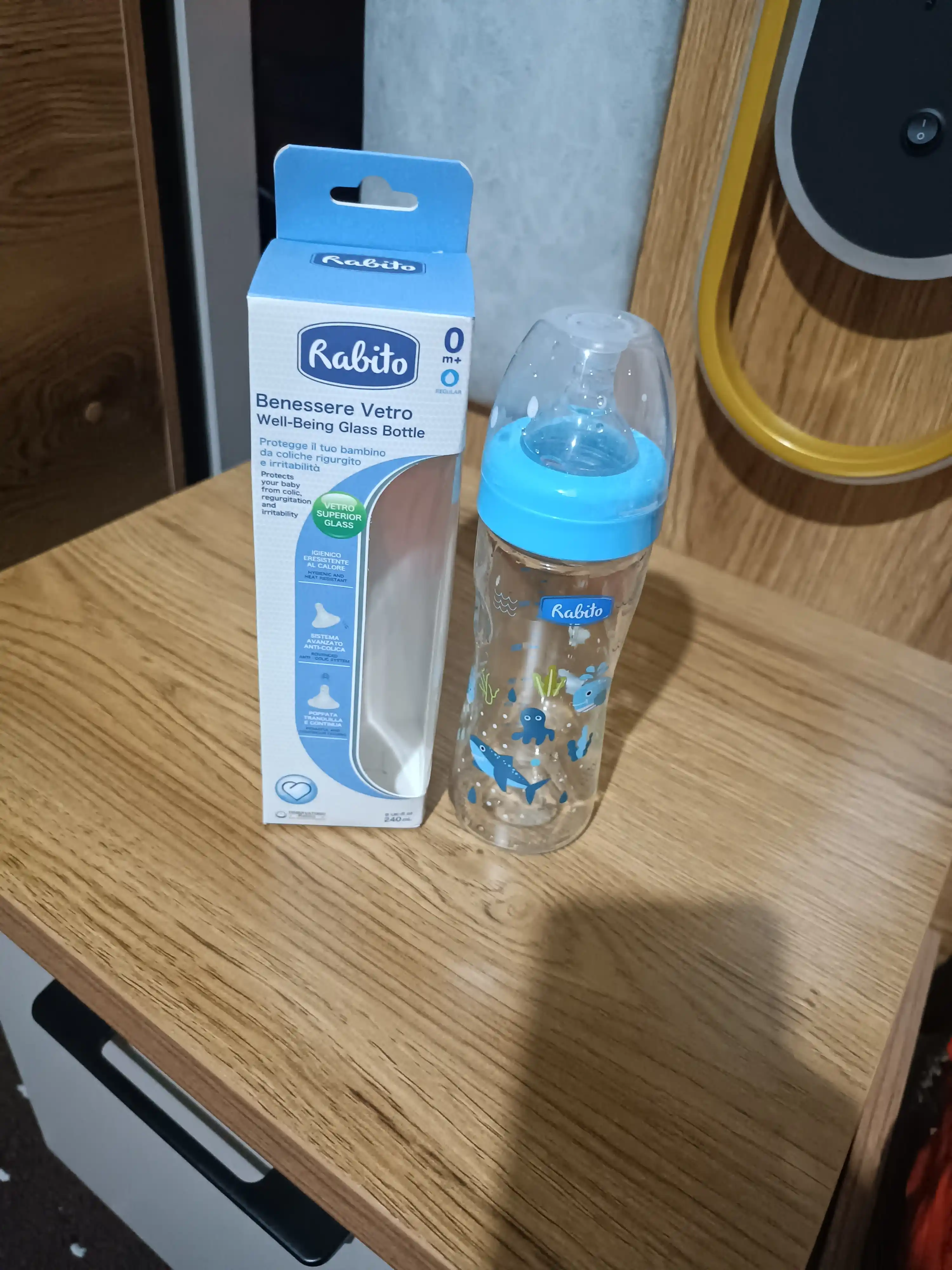 Rabito bolalar shisha idishi, chaqaloqlar uchun oziqlantirish butilkasi so‘rg‘ich