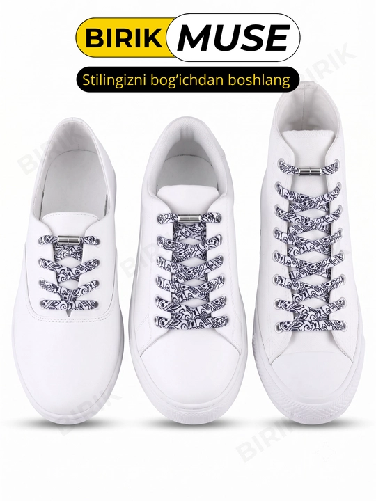 BIRIK MUSE elastik shnurlari, metall fiksatorli, 100 sm
