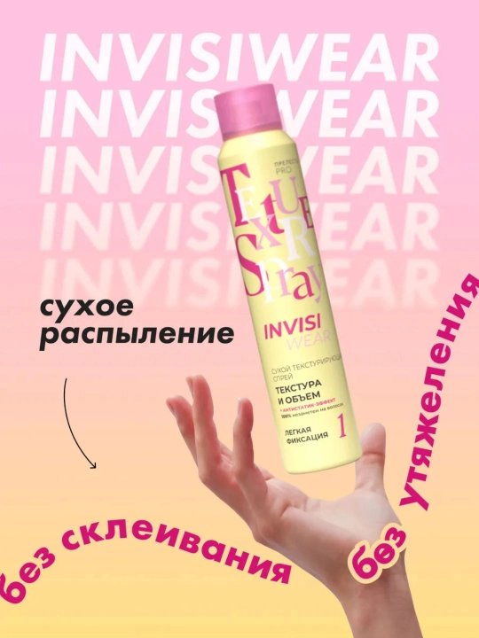 Sochga hajm beruvchi "Prelest Professional Invisiwear" quruq teksturalovchi spreyi, 200 ml