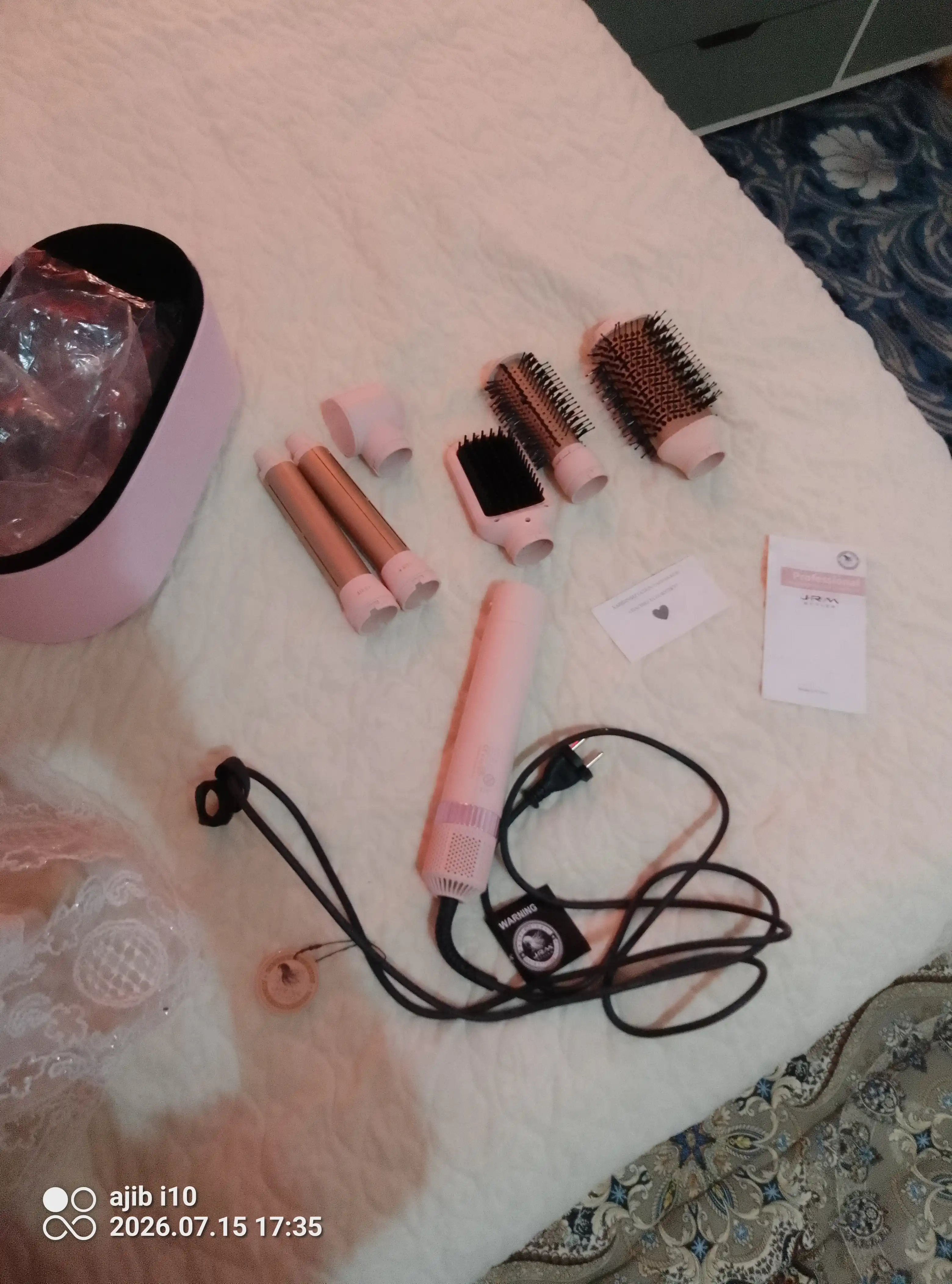 JRM Airwrap 6 tasi 1da ko'p funksiyali styler, soch quritgich, fen, jingalak, dazmol, ployka