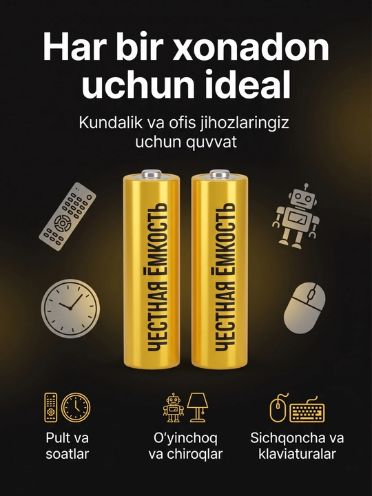 Батарейки щелочные Alkaline AA 2 шт. в блистере