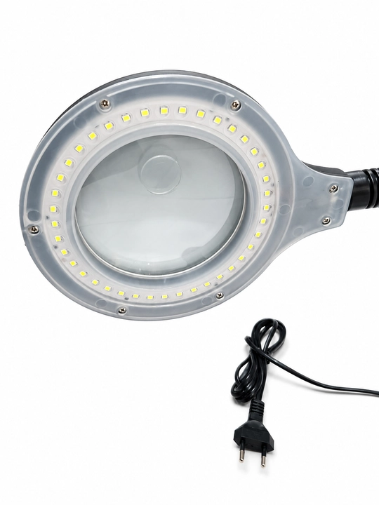 Stol lupa LED yoritgichi bilan, 90 mm – ta'mirlash va lehimlash ishlari uchun