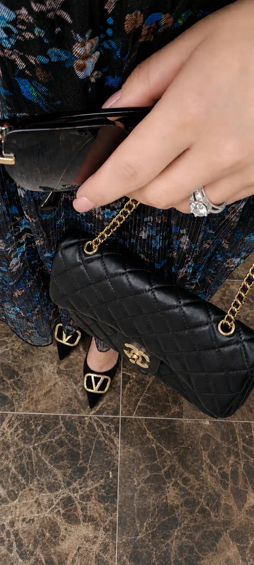 Chanel uslubidagi ayollar yelkama-sumkasi, mini Chanel debriyaj sumkasi