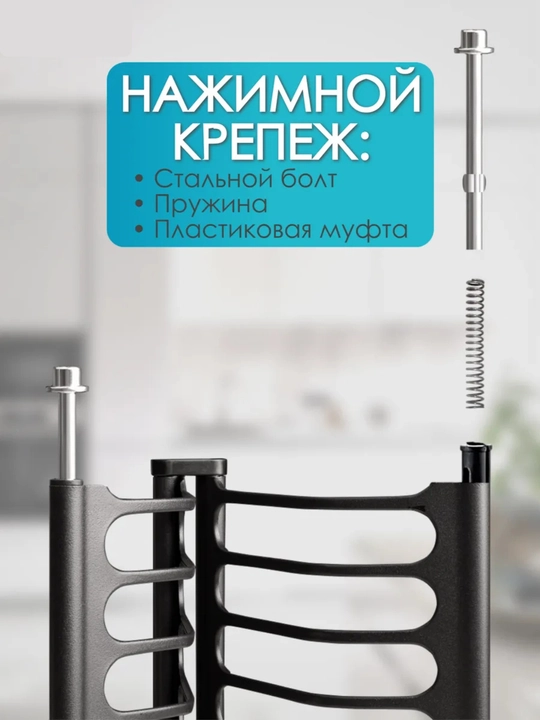 Встроенная двухъярусная сушилка для посуды, нержавеющая сталь, xром и чёрный цвет