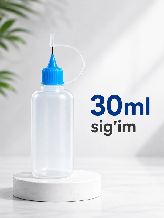 30 ml ignali plastik flakon, dispenser yelim, suyuqlik quyish idishi