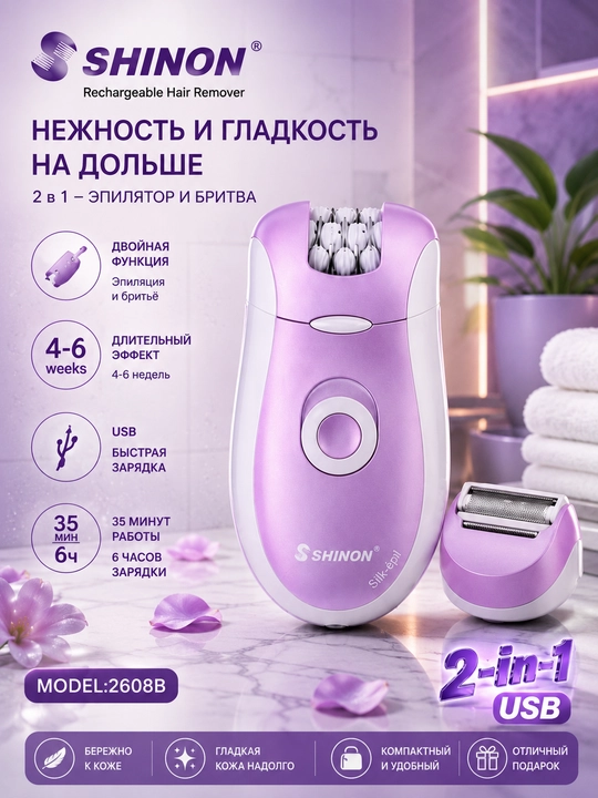 Электробритва SHINON «2 в 1» — просто, удобно и гладко