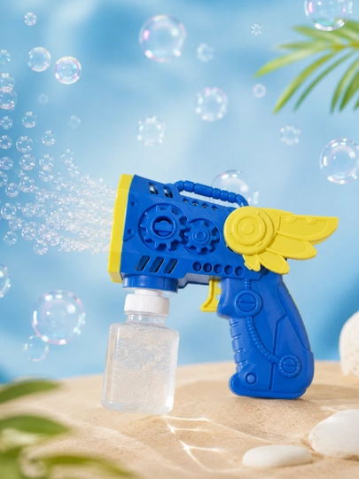 Детский пистолет для мыльных пузырей Bubble Gun с подсветкой, 14×7 см - 