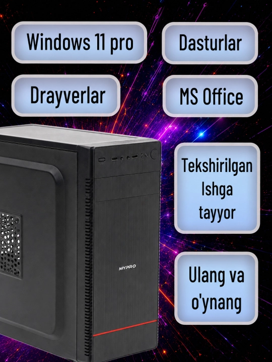 O'yin kompyuter, Core i3-12100F/i5-12400F, Radeon RX580 8GB-zamonaviy tayyor kompyuterlar