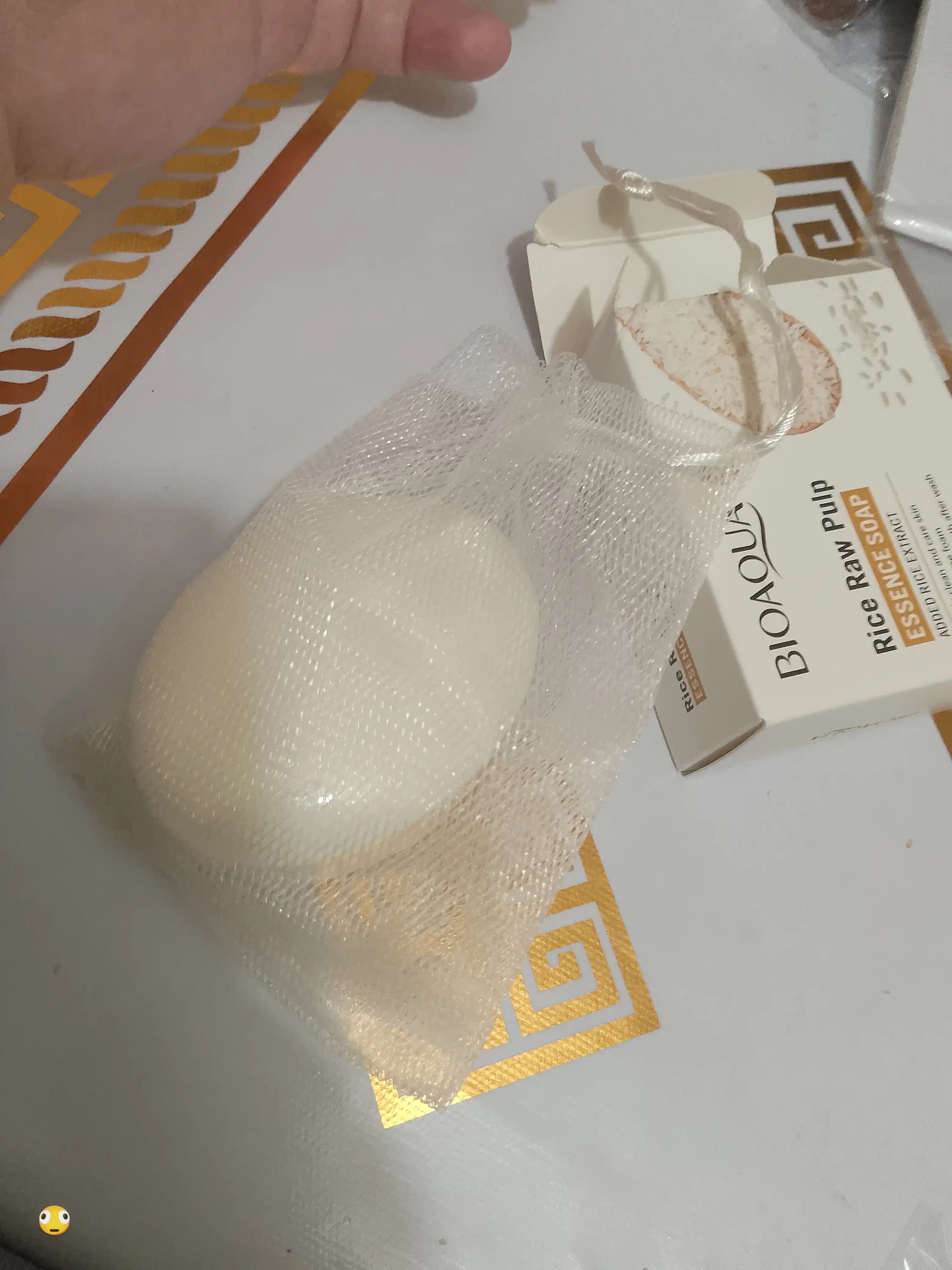 BIOAQUA oqartiruvchi sovuni, guruch ekstrakti bilan, yuz va tana uchun, 100 g