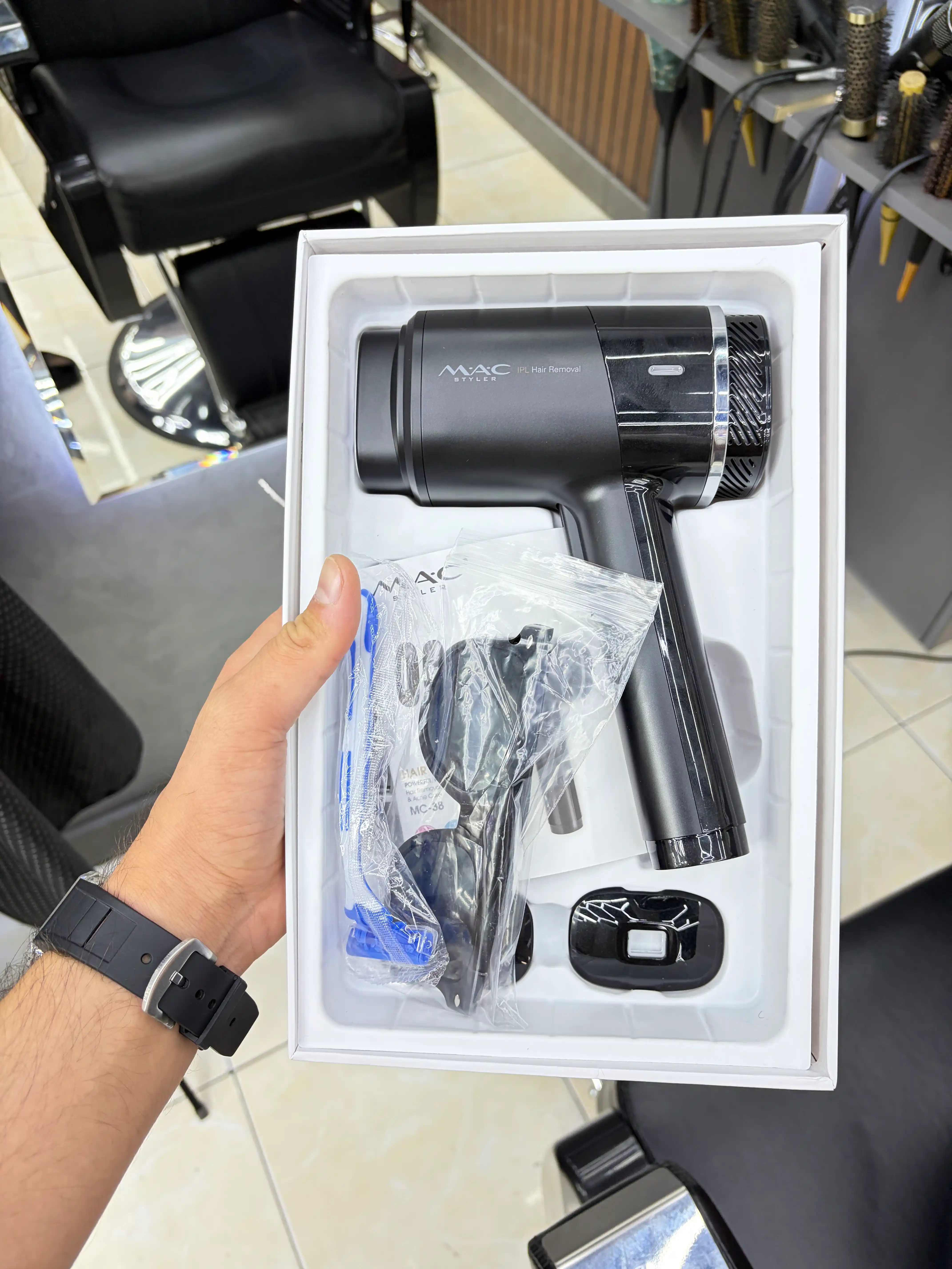 Фотоэпилятор MAC Styler IPL, технология охлаждения ICE, 999999 вспышек, 5 режимов