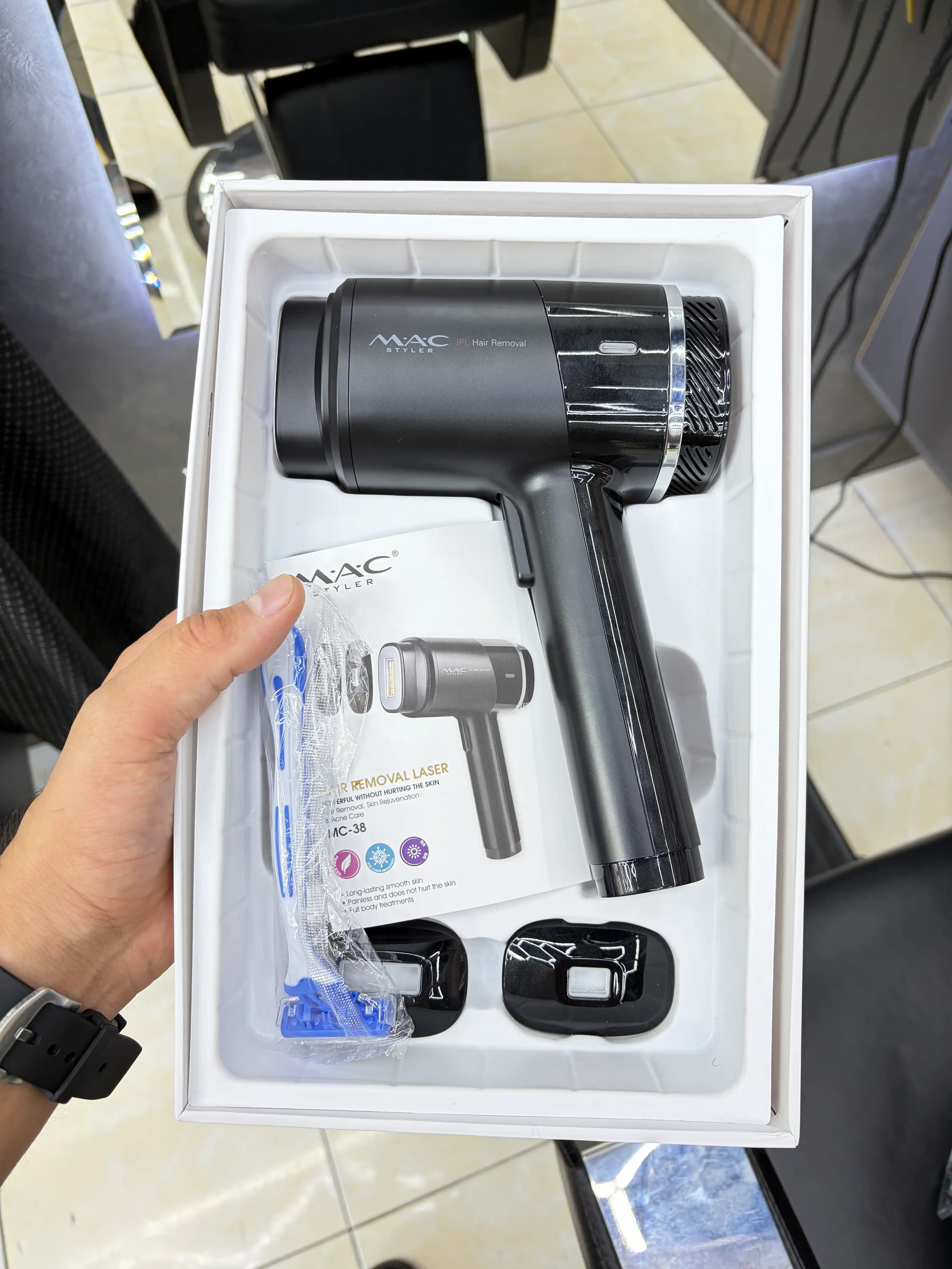 Фотоэпилятор MAC Styler IPL, технология охлаждения ICE, 999999 вспышек, 5 режимов