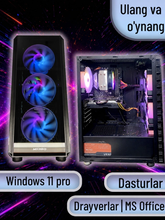 O'yin kompyuter, Core i3-12100F/i5-12400F, Radeon RX580 8GB-zamonaviy tayyor kompyuterlar