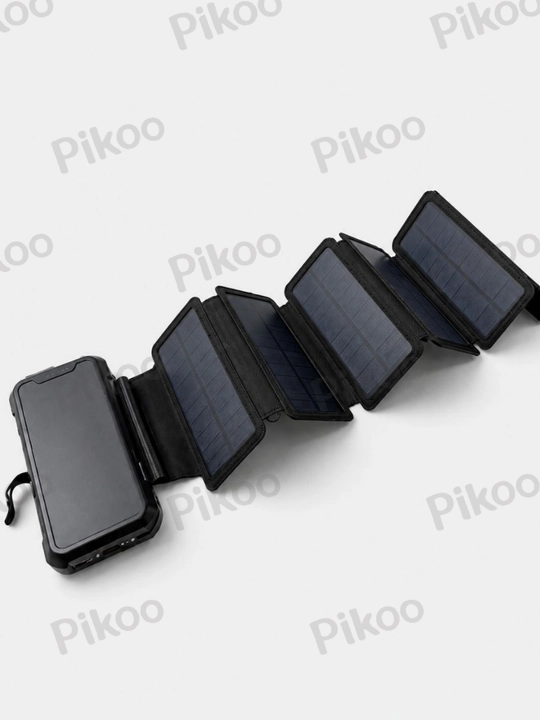 Powerbank Type-C Lightning quyosh panelli tashqi akkumulyator USB chiroq